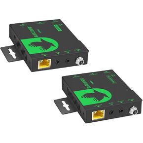 Monoprice Blackbird 4K60 HDMI 70m Extender Via a Single CAT6/6a Ethernet Cable, HDMI 2.0b and HDCP 2.2, Zero‑Latency, Audio Extraction, 18Gbps