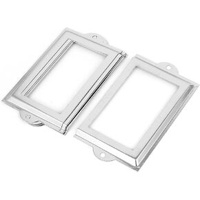 uxcell Metal 105x60mm File Drawer Tag Label Holder Name Card Frame, 5 Pieces (a15123000ux0430)