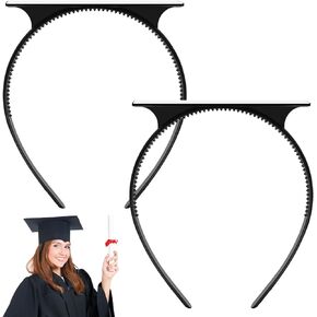 2 Pack Graduation Cap Headband, Grad Cap Headband Insert Secures Your Graduation Cap and Keep Hairstyle, Upgrade Inside Graduation Cap Headband