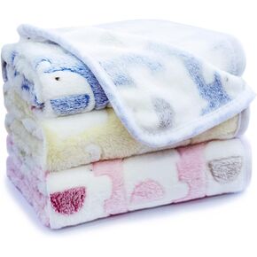 1 Pack 3 Colors 23" x 15.5" Small Blanket Soft Warm Fleece Throw Blanket Pet Kitten Blanket Fleece Puppy Blanket Cushion Ultra Light Comfortable Soft Warm Sleep Mat