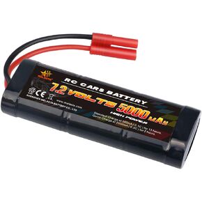 melasta 7.2V 5000mAh NiMH RC Battery Pack Compatible with Banana Connector for Redcat Racing Vehicles