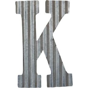 COLLECTIVE HOME - 12" Metal Letter Wall Decor, Galvanized Steel Numbers, Rustic Hanging Decor Symbols, Corrugated Metal Decoration, House Number (A) in Saudi Arabia