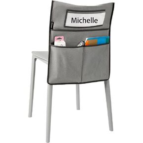 منظم للجيب الخلفي للكرسي من Chairback Buddy للفصل الدراسي مع جيب لبطاقة الاسم (PACK-12 PACK)