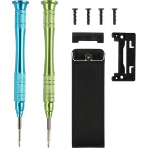 Kickstand Stand Replacement Repair Parts Back Shell Holder Back Bracket Repair Tool Kit Compatible with Switch Console, Transparent Storage Box Included