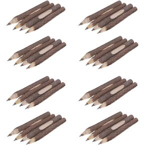 Tofficu 32Pcs Natural Wood Pencils, 5" Long Twig Pencils, Wooden Pencil Decor, Camping Pencils for School Party Supplies Novelty Gifts