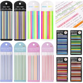 2480 Sheets Transparent Highlighter Tape Removable Sticky Tabs Highlighter Strips for Note Taking,Page Marker,Book Annotation Supplies