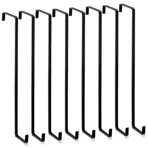Sratte Metal 8 Pack Storage Hooks, 13.78in Heavy Duty Wreath Hangers for Front Door, Hang Christmas Wreaths, Hats, Clothes, Towels, Coats, Backpacks etc.