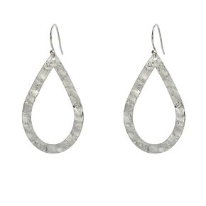 14K Gold Hammered Textured Large Teardrop Hoop Dangling Earrings for Women Bohemian Boho Statement Jewelry