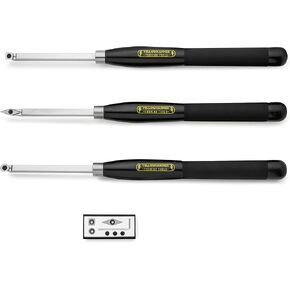 Yellowhammer Premium 3 Piece Full Size Carbide Turning Tool Set with Ergonomic Cushioned Grip Beechwood Handles and 2 Each Round, Square and Diamond-Shaped Carbide Cutters