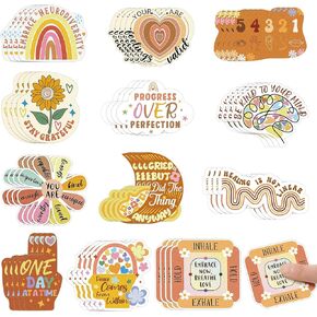120 Pcs Bohemia Anxiety Sensory Stickers Textured Sensory Strips Tactile Rough Calm Sensory Stickers Adhesive Tactile Fidget Tool for Classroom Desk Adults Teens Anxiety Relief