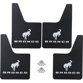 واقيات الطين ذات المقاس العالمي، واقيات الطين، واقيات الطين السوداء، مشاعل الحاجز، الفخاخ القذرة (4 عبوات متوافقة مع اللوحات الطينية برونكو 2020-2024) in Kuwait