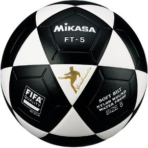 MIKASA FT5 Goal Master Soccer Ball Size 5 Official Footvolley Ball White Black