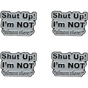 Metal “Shut Up I'm Not Almost There" Event Clips | bibSNAPS Safety Lock Bib Clips, Eliminate Safety Pins, Metal Event Clip, Clothing Pins Replacement, For Securing Running and Cycling Number