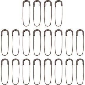 MECCANIXITY Large Safety Pins 80mm / 3.15 Inch Metal Giant Sewing Safety Pins Clips for Women Clothing Dress Pants Trousers Skirt Waist, Rainbow, 20pcs