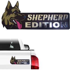 Dog Edition Car Badges, 7D Dog Car Badge Laser Cutting Car Emblem, Car Exterior Emblems Badge,Cute Dogs Badge Rated Car Decals Bumper Stickers Decoration(German Shepherd)