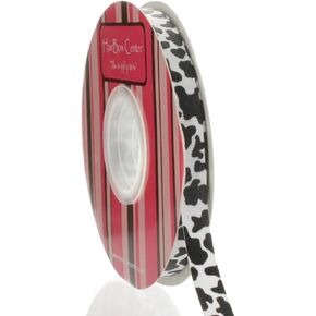 3/8" Cow Grosgrain Ribbon 5 Yards