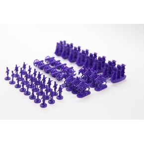 Napoleonic & Civil War Military Miniatures (Purple): Plastic Toy Soldiers Set: Infantry, Cavalry, Artillery, Ships
