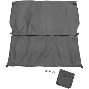 Rampage Products 94215R Combo Brief Extended Topper with Zip Out Rear Section for 1997-2006 Jeep TJ, Black Denim
