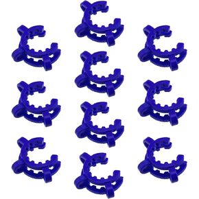 10pcs 14mm Glass Joint Clamps Plastic Bayonet Clip Laboratory Connector Clip Plastic Interface Clamp for Frosted Glass Joint Glass Fixing, Yellow