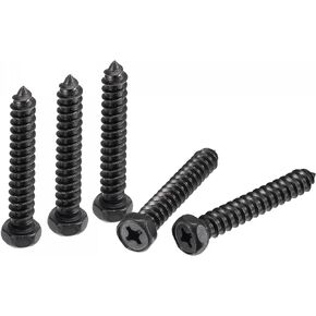 uxcell Hex Lag Screws 5/16" x 2" Carbon Steel Phillips Head Half Thread Self-Tapping Bolts for Deck Building or Joining Lumber 5pcs