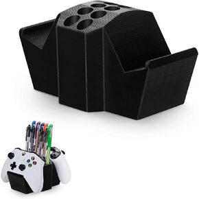 BRAINWAVZ Game Controller, Remote Control Holder & Pen Organizer, Ideal for Side Tables & Desktops (For 3 to 5 Remotes, 1 Game Controller, Pens & Stationery)
