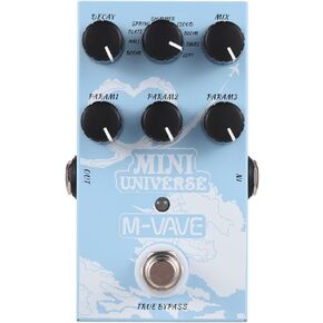 Reverb Guitar Pedal with 9 Reverb Effects Digital Guitar Effect Pedal Digital Modeling Reverberation Effector for Guitar Bass-MINI-UNIVERSE