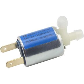 DC 12V 5.6mm / 0.22inch 0.11A Small Plastic Solenoid Valve for Gas Water Air Vapor Normally Closed Metal Shell
