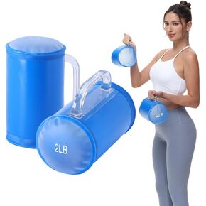 DEIRIS Water Dumbbells, Water Filled Training Weights Set, Water Weight Bag, Travel Weights, Adjustable Weights Dumbbells to 4~10 Lbs/Pair, for Strength Training, Fitness and Shaping