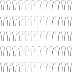 100pcs High Temperature Nichrome Wire Jump Rings, R-Shaped Hanging Burning Needle Flexible Clay Hooks for Kiln Ceramic Fused Glass Supplies for DIY Pendant Bead Ornaments