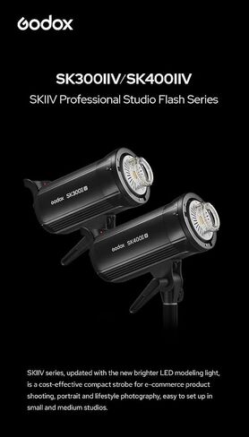 Godox SK400II-V 400Ws Photo Studio Strobe Flash Monolight Light 2.4G Wireless X System مع مصباح تشكيل LED 10W وحامل Bowens للاستوديو والرماية والموقع والتصوير الفوتوغرافي -120 فولت SK400IIV in Saudi Arabia