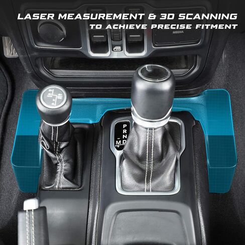 وحدة تخزين ناقل الحركة KIWI MASTER لـ 2018-2024 Jeep Wrangler JL Gladiator JT Gear Shift صينية صندوق تخزين، JL JT أجزاء الملحقات الداخلية، أسود in Saudi Arabia