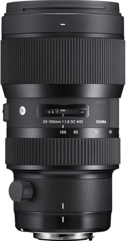 عدسة Adorama Sigma مقاس 50-100 مم f/1.8 DC HSM Art لكاميرا Canon EF، حزمة مع مجموعة مرشح ProOptic 82 مم، ظل عدسة مرن، غلاف العدسة، مجموعة التنظيف، حبل الغطاء in Kuwait