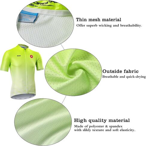 ARSUXEO Cycling Jersey Mens Short Sleeves Mountain Bike Shirt Biking Clothing with 3+1 Zipper Pocket in Saudi Arabia