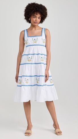 English Factory Women's Embroidered Midi Dress in Saudi Arabia