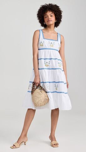 English Factory Women's Embroidered Midi Dress in Saudi Arabia