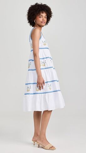 English Factory Women's Embroidered Midi Dress in Saudi Arabia