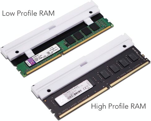 مبرد ذاكرة الوصول العشوائي EZDIY-FAB 12 فولت RGB، مبدد حرارة RGB DDR (متوافق مع ASUS Aura Sync، MSI Mystic Light Sync، ASRock Polychrome) أسود - قطعتان in Kuwait