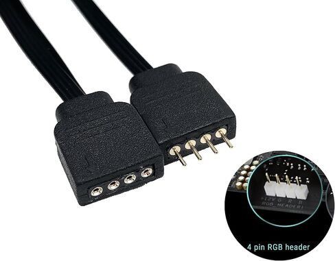 مبرد ذاكرة الوصول العشوائي EZDIY-FAB 12 فولت RGB، مبدد حرارة RGB DDR (متوافق مع ASUS Aura Sync، MSI Mystic Light Sync، ASRock Polychrome) أسود - قطعتان in Kuwait