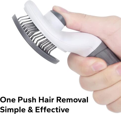 Self-Cleaning Slicker Brush for Dogs and Cats, Hair Cleaner Brush, Shedding and Dematting Grooming Comb, Pet Grooming Brush-Pink in Saudi Arabia