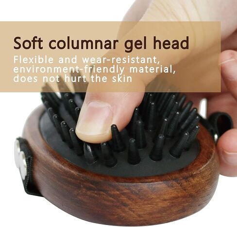 HOP Dog Grooming Brush Pet Shampoo Bath Soothing Massage Rubber Bristles Curry Comb for Doggy Long & Short Hair Dog Scrubber Professional Dog Wash Brush Home of Paws in Kuwait