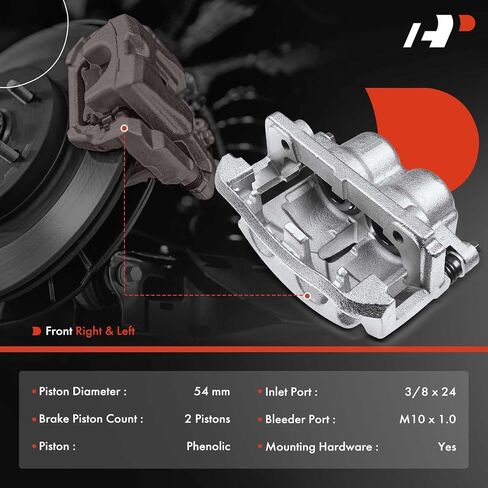 A-Premium Disc Brake Caliper Assembly with Bracket Compatible with Select Ford and Lincoln Models - For F-150 2005-2008, Lobo 2005-2008, Mark LT 2006-2008 - Front Left Driver Side in Saudi Arabia
