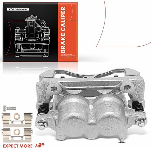 A-Premium Disc Brake Caliper Assembly with Bracket Compatible with Select Ford and Lincoln Models - For F-150 2005-2008, Lobo 2005-2008, Mark LT 2006-2008 - Front Left Driver Side in Saudi Arabia