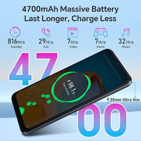 هواتف OSCAL غير المؤمنة 2024 هاتف خلوي، ذاكرة وصول عشوائي 4 جيجابايت، ذاكرة وصول عشوائي 32 جيجابايت، 1 تيرابايت TF/SD، هاتف ذكي بشاشة عالية الدقة 6.57 بوصة، هاتف مسطح 1C Android13، 4700 مللي أمبير، كاميرا 12 ميجابكسل، شحن سريع 10 وات ثنائي شريحة الاتصال ه in Kuwait