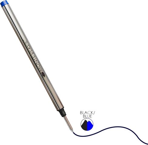 إعادة تعبئة كرة دوارة Monteverde USA لتناسب أقلام Montblanc Rollerball - نقطة دقيقة، أزرق (عبوتان) (M222BU) in Saudi Arabia