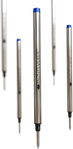 إعادة تعبئة كرة دوارة Monteverde USA لتناسب أقلام Montblanc Rollerball - نقطة دقيقة، أزرق (عبوتان) (M222BU) in Saudi Arabia
