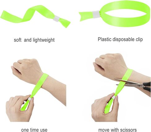 100 Pack Cloth Event Wristband,Color Wristbands Without Logo Resistant, Suitable for Lightweight Concert Wrist Strap for Activities, Parties in Saudi Arabia