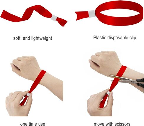 100 Pack Cloth Event Wristband,Color Wristbands Without Logo Resistant, Suitable for Lightweight Concert Wrist Strap for Activities, Parties in Saudi Arabia