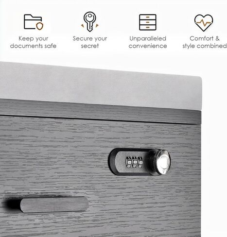 Soohow 3 Drawers Vertical Filing Cabinet,Under Desk Mobile File Cabinet with Lock in Saudi Arabia