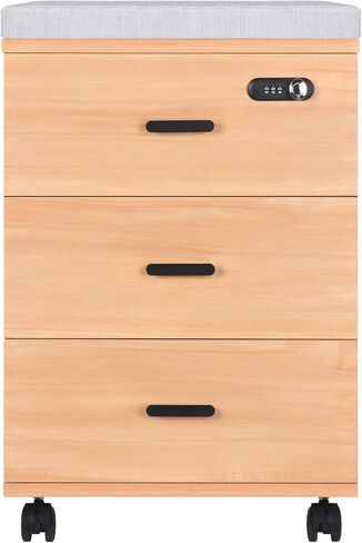 Soohow 3 Drawers Vertical Filing Cabinet,Under Desk Mobile File Cabinet with Lock in Kuwait