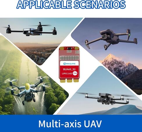 وحدة التحكم في السرعة الإلكترونية بدون فرشاة SQ 2670 (ESC) 2-6S Lipo Powered 70A البرامج الثابتة BLHeli_32 للطائرات بدون طيار متعددة المحاور والقوارب النموذجية. (NO BEC) in Saudi Arabia